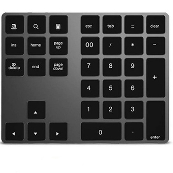 BT308 34-tipkovna Bluetooth numerička tipkovnica, aluminijska legura, univerzalna kompatibilnost