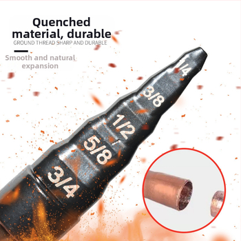 Σετ επεκτατών σωλήνων χαλκού/αλουμινίου για δράπανο – 6 τεμάχια, εξάγωνη λαβή, σώμα από ανθρακούχο χάλυβα