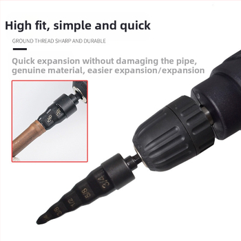 Σετ επεκτατών σωλήνων χαλκού/αλουμινίου για δράπανο – 6 τεμάχια, εξάγωνη λαβή, σώμα από ανθρακούχο χάλυβα