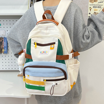 Σχολικό σακίδιο πλάτης - Νάιλον, 10L, ιμάντες με αερόμαξιλαρι, στυλ νεανικό campus, για σχολική εκπαίδευση