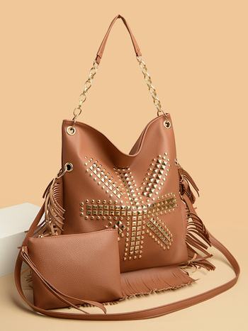 Γυναικεία τσάντα bucket από PU, σχήματος κάθετου τετραγώνου, με φερμουάρ για το άνοιγμα, εσωτερικές θήκες: θήκη για κινητό και θήκη με φερμουάρ