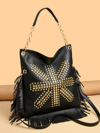 Γυναικεία τσάντα bucket από PU, σχήματος κάθετου τετραγώνου, με φερμουάρ για το άνοιγμα, εσωτερικές θήκες: θήκη για κινητό και θήκη με φερμουάρ