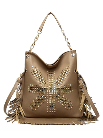 Γυναικεία τσάντα bucket από PU, σχήματος κάθετου τετραγώνου, με φερμουάρ για το άνοιγμα, εσωτερικές θήκες: θήκη για κινητό και θήκη με φερμουάρ