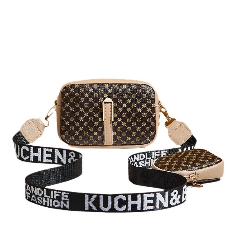 Krepšys per petį, gatvės mados stilius, PU oda, horizontalaus kvadrato formos, užtrauktukas, poliesterio pamušalas