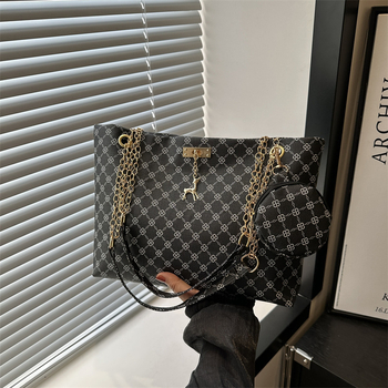 Geantă Tote din PU, stil stradal, formă orizontală pătrată, închidere cu fermoar