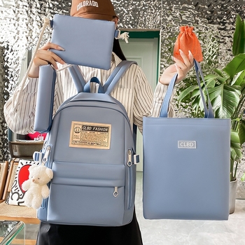 Σχολική τσάντα από Oxford ύφασμα, χωρητικότητας 20–35 L, χωράει φορητό έως 12 ιντσών, ιμάντες με μαξιλαράκι αέρα, φρέσκο στυλ