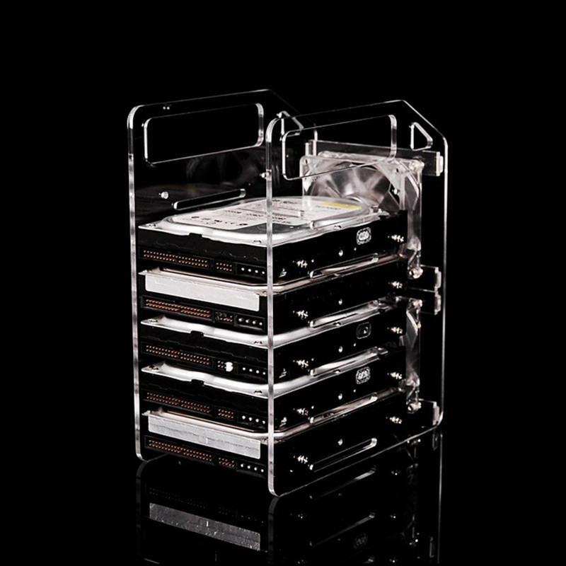 Akrilo stalinis išorinis kietojo disko dėklas su dėklu