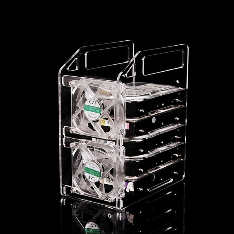 Akrilo stalinis išorinis kietojo disko dėklas su dėklu