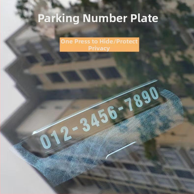 Скрит номер за паркинг за автомобил – пластмасов модел 001, без печат на лого