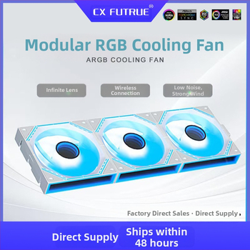 ARGB ανεμιστήρας πλαισίου DXK-00029, ασύρματη σύνδεση, έλεγχος PWM, υδραυλικό ρουλεμάν, 800–1800 RPM