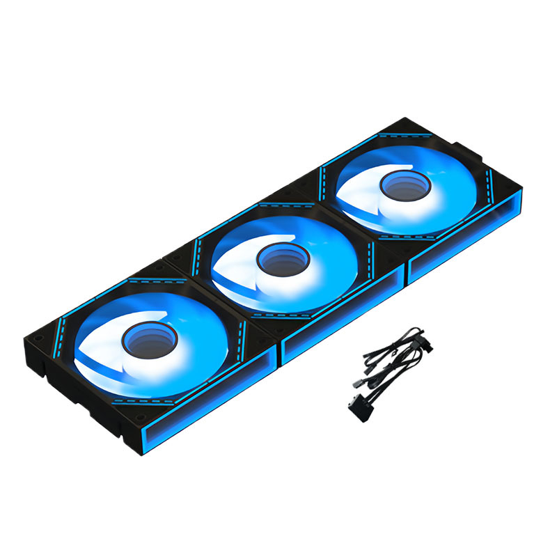 ARGB ανεμιστήρας πλαισίου DXK-00029, ασύρματη σύνδεση, έλεγχος PWM, υδραυλικό ρουλεμάν, 800–1800 RPM