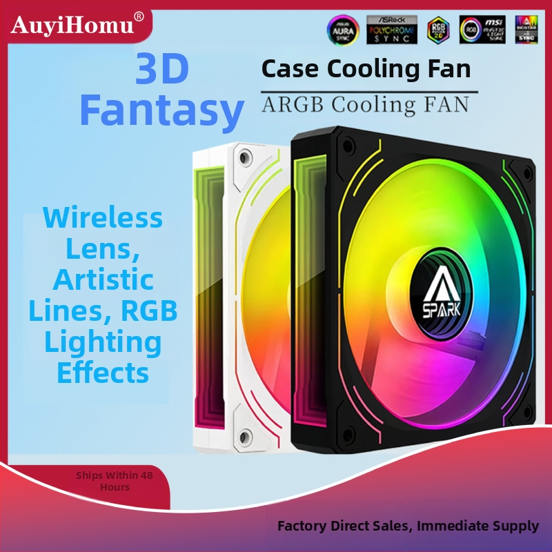 ARGB ανεμιστήρας περιβλήματος με ροή αέρα δύο κατευθύνσεων, 800–1800 στροφές/λεπτό, υδραυλικό ρουλεμάν, PWM ψύξη, έξυπνος έλεγχος θερμοκρασίας