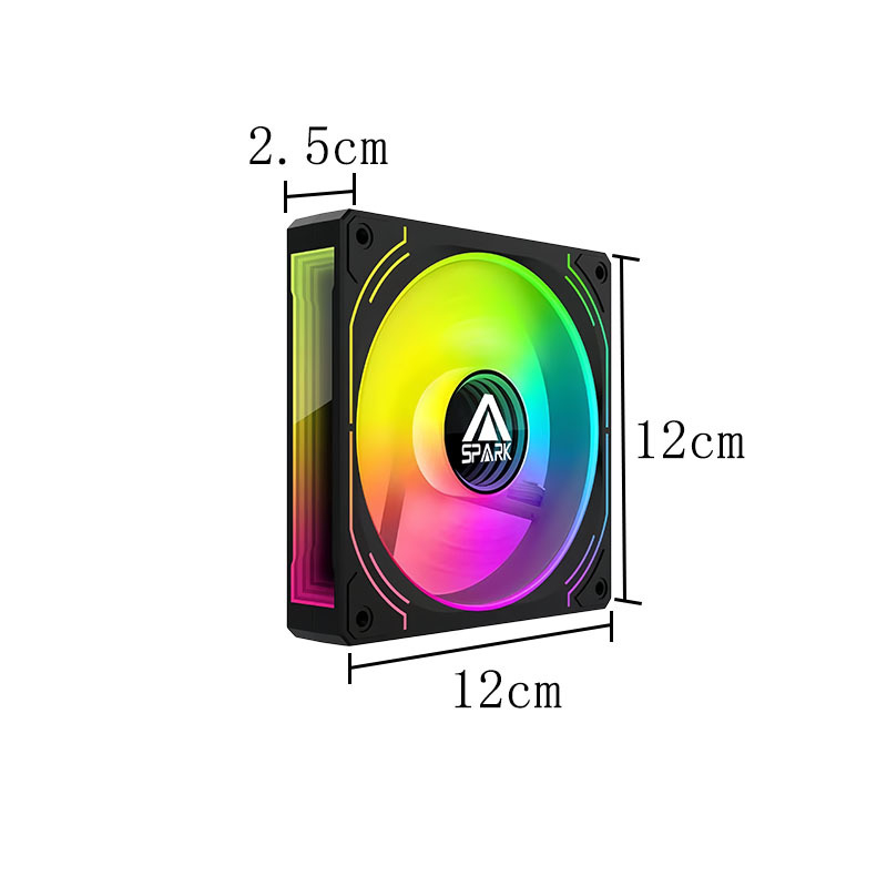 ARGB ανεμιστήρας περιβλήματος με ροή αέρα δύο κατευθύνσεων, 800–1800 στροφές/λεπτό, υδραυλικό ρουλεμάν, PWM ψύξη, έξυπνος έλεγχος θερμοκρασίας