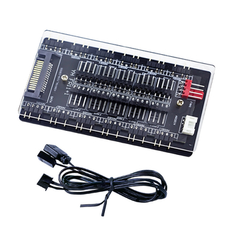 Хъб за вентилатори на корпуса, 11-канален ARGB 5V/3Pin, PWM контрол на температурата, синхронно осветление