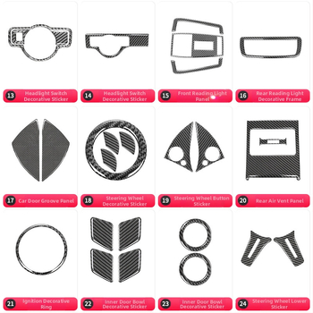 Διακοσμητικό αυτοκόλλητο πλαισίου κεντρικής κονσόλας από ανθρακονήματα για Mercedes-Benz C-Class (07–14) και E-Class W212 · με κόλλα σταγόνων κρυστάλλων · με εκτυπωμένο λογότυπο · προσαρμογή κατά παραγγελία