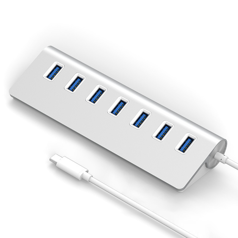 7-port USB 3.0 hub su DC maitinimo jungtimi | USB 3.0 sąsaja | perdavimo greitis 5 Gbps | 30 cm kabelis