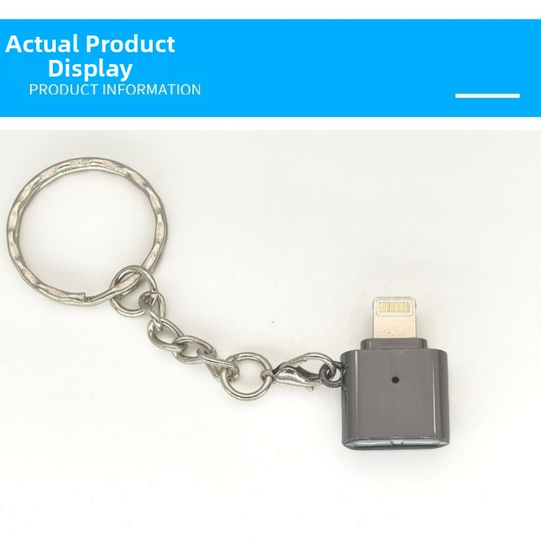 Type-C TF kortų skaitytuvas mobiliesiems – cinko lydinys, USB 2.0, plug‑and‑play, palaiko TF atminties kortes