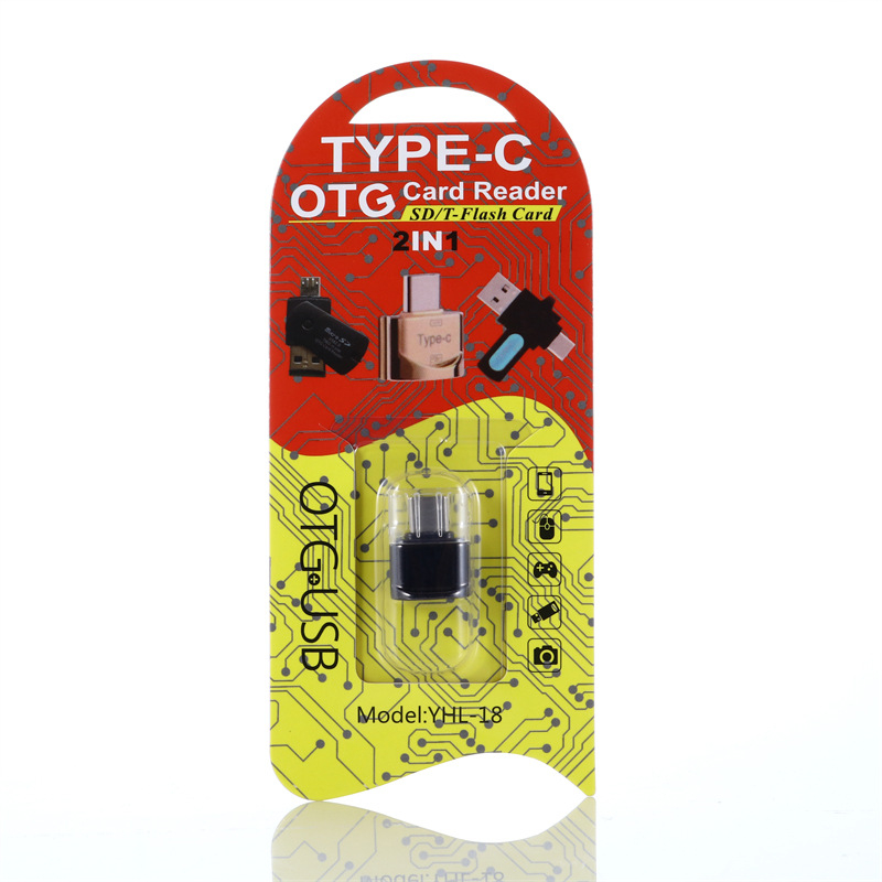 Type-C TF kortų skaitytuvas mobiliesiems – cinko lydinys, USB 2.0, plug‑and‑play, palaiko TF atminties kortes