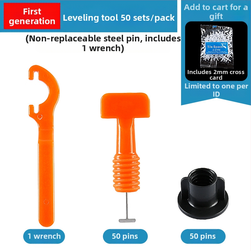 Нивелир за плочки, Т-образен тип, пластмасов клип, помощник за позициониране при полагане на подови и стени — Chuanxing