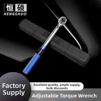 Регулируем динамометричен ключ с лека дръжка, корпус от хром-ванадий стомана, прецизност ±3%, за завиване на свещи в автомобили и мотори