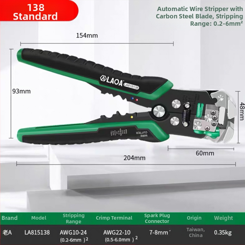 Old A Višenamjenski automatski odvijač za izoliranje žica, alat za električare, model LA815138, težina 0,35 kg