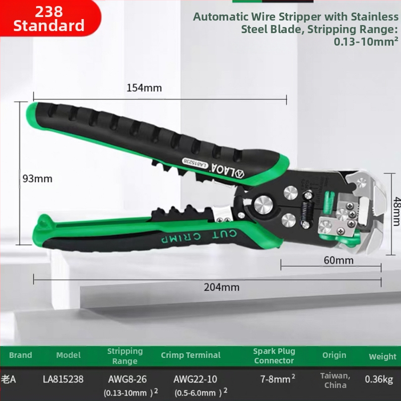 Old A Višenamjenski automatski odvijač za izoliranje žica, alat za električare, model LA815138, težina 0,35 kg