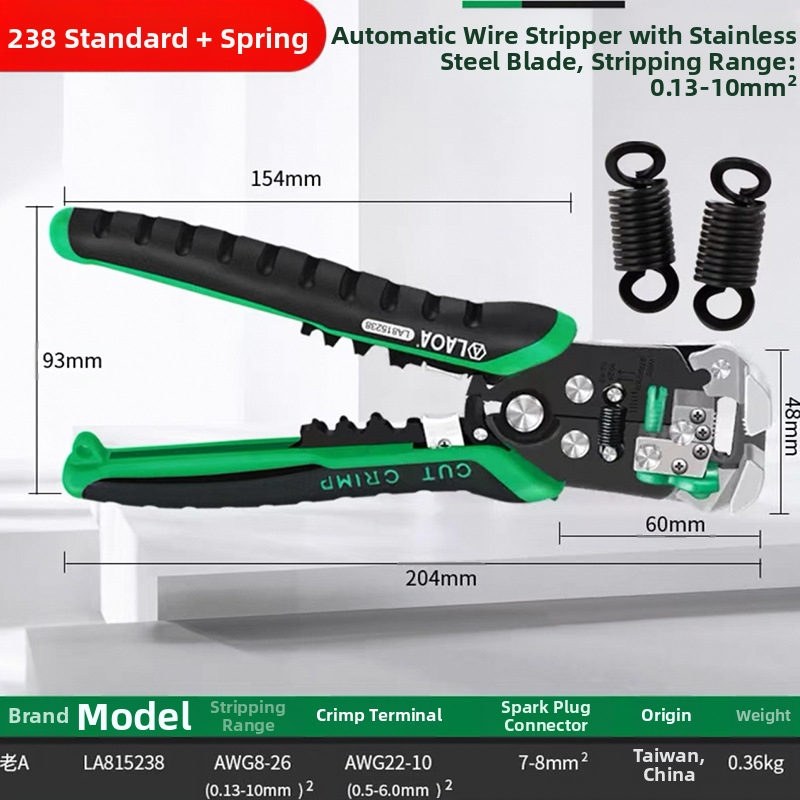 Old A Višenamjenski automatski odvijač za izoliranje žica, alat za električare, model LA815138, težina 0,35 kg
