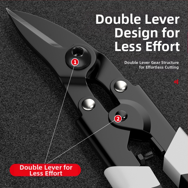 Pramoninės metalinės žirklės – daugiapraktiškos aviacinės žirklės plieninėms lakštams, Oudisi