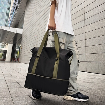 Unisex επεκτειόμενη τσάντα ταξιδιού, 20–35L, Oxford ύφασμα, αστικός μινιμαλιστικός σχεδιασμός