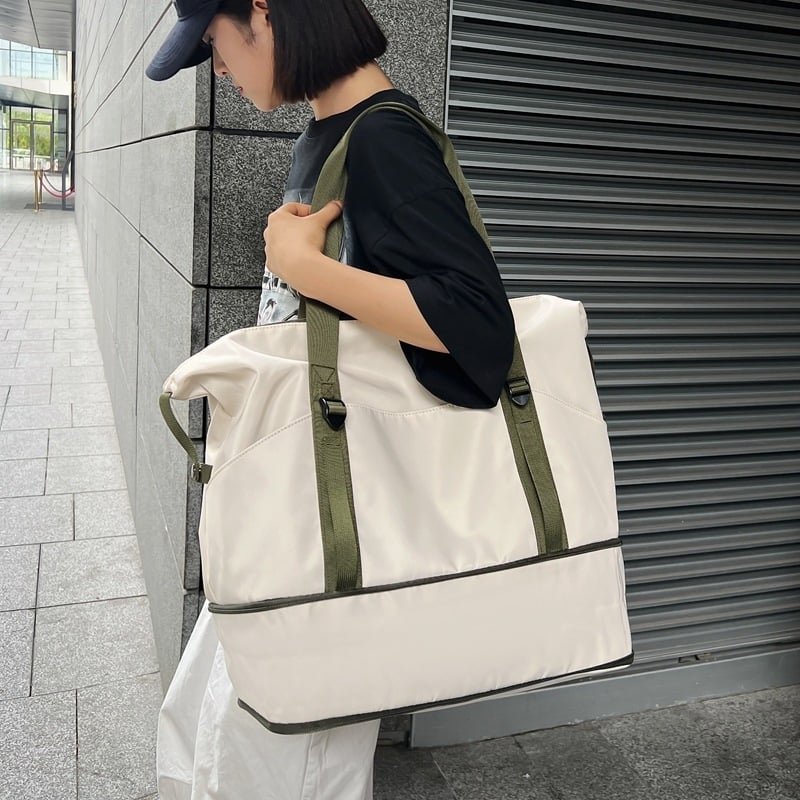 Unisex kibővíthető utazótáska, 20–35L, Oxford anyag, városi egyszerű stílus