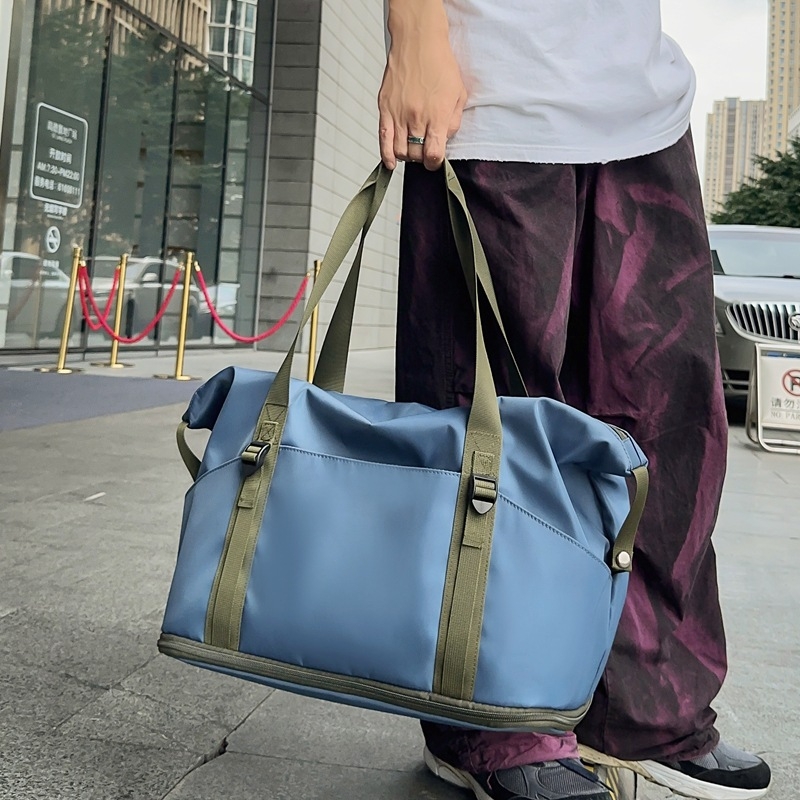 Unisex kibővíthető utazótáska, 20–35L, Oxford anyag, városi egyszerű stílus