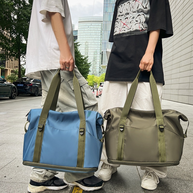 Unisex kibővíthető utazótáska, 20–35L, Oxford anyag, városi egyszerű stílus
