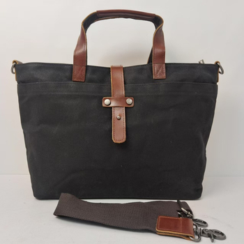 Olajos viaszos vászontáska – koreai stílusú, uniszex, egyszerű kézi/válltáska, plisírozott részletek, casual vintage dizájn