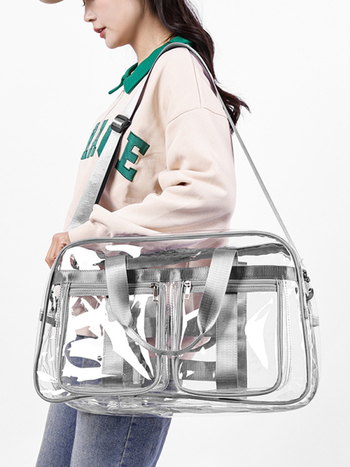 Τσάντα ταξιδιού για γυμναστική και γιόγκα, PVC υλικό, αδιάβροχη και ανθεκτική στη φθορά, αστικό μινιμαλιστικό στυλ, μονοχρωματικό σχέδιο.