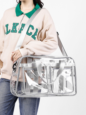 Τσάντα ταξιδιού για γυμναστική και γιόγκα, PVC υλικό, αδιάβροχη και ανθεκτική στη φθορά, αστικό μινιμαλιστικό στυλ, μονοχρωματικό σχέδιο.