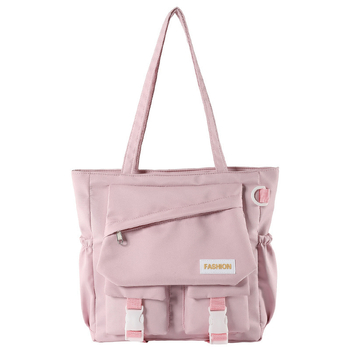 Tote τσάντα Kuoqia, αστικός μίνιμαλιστικός σχεδιασμός, PU υλικό, οριζόντιο τετράγωνο σχήμα, άνοιγμα με φερμουάρ και εσωτερική θήκη με φερμουάρ