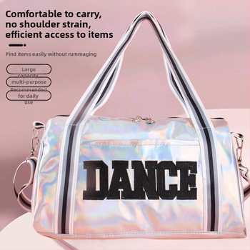 Τσάντα χορού για κορίτσια από PU, μεγάλη χωρητικότητα, καμπύλη ιμάντας ώμου, επένδυση νάιλον, μοντέλο με γράμματα (Υλικό PU; Εσωτερική επένδυση νάιλον; Στιλ παιδικό; Χωρητικότητα Μεγάλη)