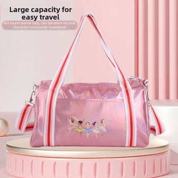 Τσάντα χορού για κορίτσια από PU, μεγάλη χωρητικότητα, καμπύλη ιμάντας ώμου, επένδυση νάιλον, μοντέλο με γράμματα (Υλικό PU; Εσωτερική επένδυση νάιλον; Στιλ παιδικό; Χωρητικότητα Μεγάλη)