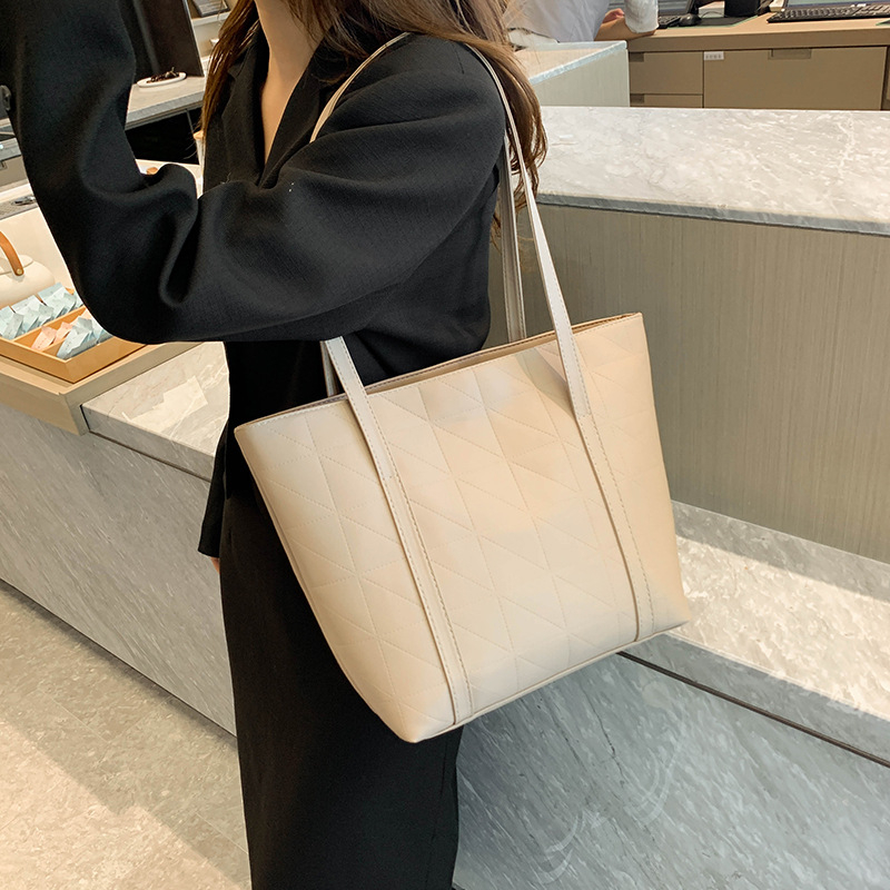 Geantă mică pătrată din PU, cu fermoar, buzunar interior cu fermoar, formă de geantă de cumpărături, bretele duble