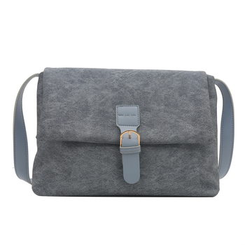 Τσάντα PU τετράγωνη, street trend, crossbody με έναν ιμάντα, οριζόντιας μορφής τετράγωνη, επένδυση πολυεστέρα, κλείσιμο με καπάκι, κατάλληλη για χαλάρωση