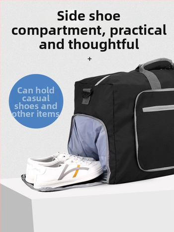 Τσάντα εξωτερικού ταξιδιού μεγάλης χωρητικότητας με διαχωρισμό στεγνό–υγρό, αδιάβροχη και επεκτάσιμη, PVC 36-55L