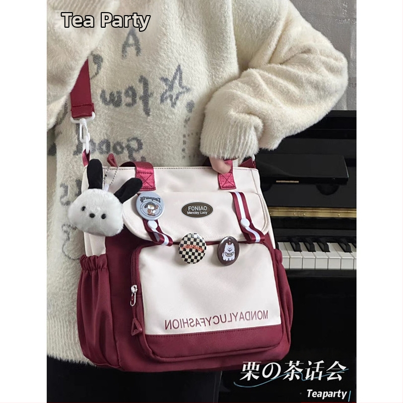 Нейлонова Tote чанта, свеж и сладък стил, за ежедневна употреба, лято 2024