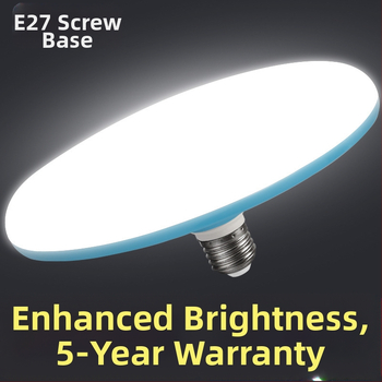 Λαμπτήρας LED σε σχήμα ιπτάμενου δίσκου με βάση E27, 80W, 220V, αλουμινένιο περίβλημα