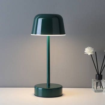 Μικρό νυχτερινό φως με μεταλλική σκιά, αφής διακόπτης, ενσωματωμένη μπαταρία, μοντέλο B17, μοντέρνο μινιμαλιστικό στυλ