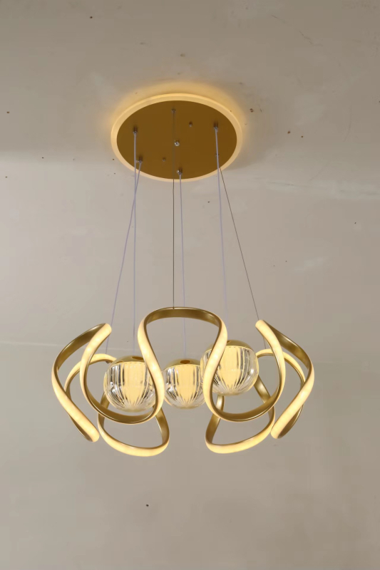 LED κρεμαστό φως τραπεζαρίας, μοντέρνος μινιμαλιστικός nordic στυλ, σιδερένιο κρεμαστό, LED πηγή, ακρυλικό σώμα, πολλαπλών κεφαλών