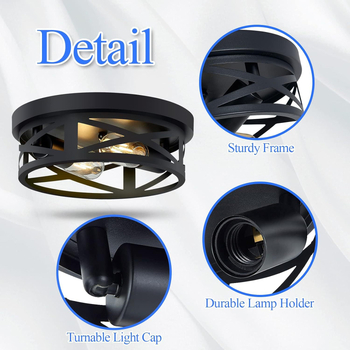 Οροφειακό LED φως για διάδρομο – 110V, μεταλλικό σώμα και σκιά, εμβαδόν κάλυψης 10–15㎡, κατάλληλο για σαλόνι και υπνοδωμάτιο