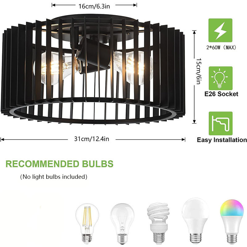 Οροφειακό LED φως για διάδρομο – 110V, μεταλλικό σώμα και σκιά, εμβαδόν κάλυψης 10–15㎡, κατάλληλο για σαλόνι και υπνοδωμάτιο