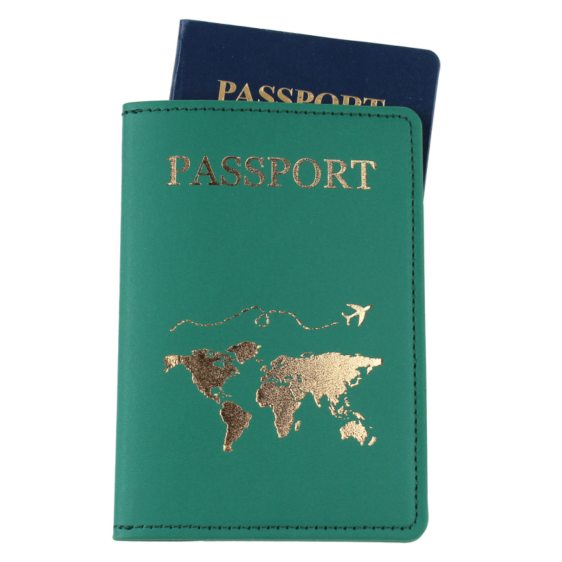 Pasų ir asmens tapatybės kortelių dėklas, PU oda, raidžių raštas, prekinis ženklas JIEXI, kvėpuojantis, atsparus vandeniui, apsauga nuo vagystės