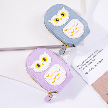 Θήκη Καρτών με Ακορντεόν σε Σχέδιο Κουκουβάγιας – PU Δέρμα, 11 Θέσεις για Κάρτες, Εσωτερικό Πολυεστέρας, Αδιάβροχη