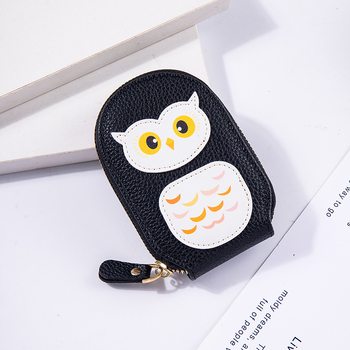 Θήκη Καρτών με Ακορντεόν σε Σχέδιο Κουκουβάγιας – PU Δέρμα, 11 Θέσεις για Κάρτες, Εσωτερικό Πολυεστέρας, Αδιάβροχη